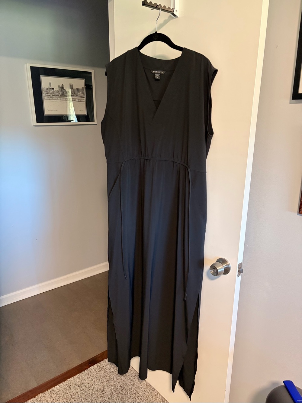 Athleta Marlow Maxi Dress, Black, Size L - Picture 3 of 7
